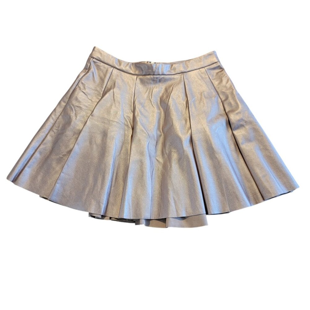 Love...ady Skirt Womens Size Small M Rose Gold Faux Leather 15083 USA Made‎